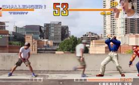 El usuario mientras peleaba contra un rival de King of Fighter.