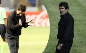 El entrenador del Olimpia, Héctor Vargas, se mostró contento por ganar un nuevo clásico y darle a los Albos el liderato de la tabla. Foto Ronald Aceituno