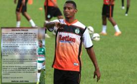 El jugador Marlon Peña espera que el Juticalpa FC le perdone su error de no presentarse a tiempo con la disculpa pública que ha ofrecido.