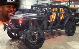 El Jeep de Mayweather con sus asientos de piel de cocodrilo. Foto TMZ.com