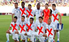 Devron García, Anoal Hernández, Carlos Palacios, Kevin Álvarez, Cristhian Hernández, Ismael Santos, Bryan Velásquez, Cristhopher Alegría, Isaac Borjas, Rembrant Flores y Álvaro Romero.