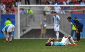 La desdicha de Argentina tras quedar eliminados de los Juegos Olímpicos. Foto AFP.