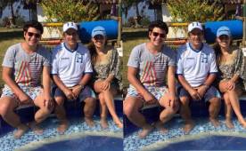 Jorge Luis Pinto, junto a su hijo del mismo nombre y su hija Veronica. Foto Cortesía @JorgeLuisPintoV