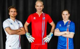 La sorpresiva selección de Islandia es patrocinada por Errea una empresa italiana del sector textil con sede en Torrile, provincia de Parma, Italia