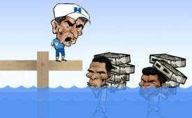 Jorge Luis Pinto ni en los cómics se relaja con los jugadores de la Selección Nacional.