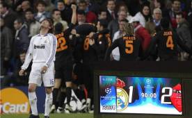 Imagen del duelo entre Real Madrid y Roma en el Santiago Bernabéu en 200.