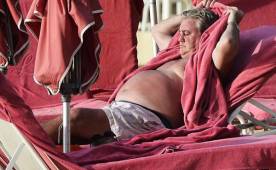 Steve Bruce disfrutando del sol de Barbados.