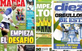 El inicio de la Liga de España y los Juegos Olímpicos se apoderaron hoy de las portadas de la prensa deportiva mundial.