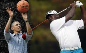 Michael Jordan dijo que podría jugar todo un día golf con Barak Obama porque es una 'mier..'. Fotos AFP