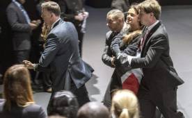 El Congreso 65 de FIFA ha iniciado con algunas manifestaciones. Seguridad tuvo que poner orden. Foto EFE