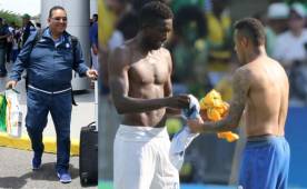 Gerardo Mejía salió corriendo del aeropuerto para evitar preguntas tras la polémica foto con Neymar tras ser goleados 6-0 y Jhonny Palacios no dio la cara.