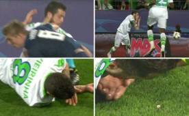 Vieirinha acabó sin uno de sus dientes tras juego contra Real Madrid.
