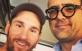La foto de Messi junto al publicista Risto Mejide que circula en las redes.
