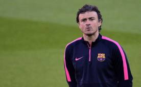 Luis Enrique hoy en el entrenamiento en el Parque de los Príncipes. (AFP)