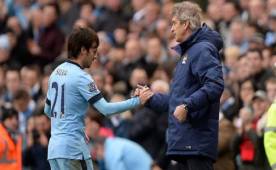 Manuel Pellegrini fue director técnico de David Silva en el Manchester City.