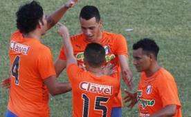 Ángel Tejeda marcó el gol del treiunfo frente al Marathón en el inicio del torneo Clausura. Foto Delmer Martínez.