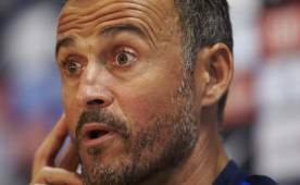 Luis Enrique durante la conferencia de prensa de este viernes previo al choque contra el Alavés. Foto EFE.