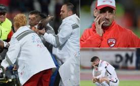 Así fueron los momentos en que Patrick Ekeng era sacado del campo. Jugadores y entrenadores rompieron en llanto.