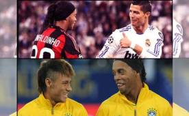 Ronaldinho compartió en sus redes sociales el regaló que obsequió a ambos cracks.