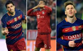 Suárez, Lewandowski y Messi siguen en la lucha por el liderato de goleo en Champions.