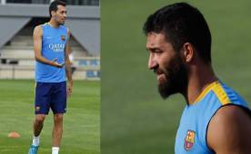 Sergi Busquets y Arda Turan, dos hombres titulares en el Barcelona.