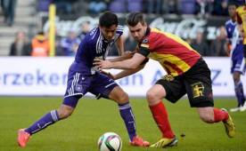 Andy Najar en plena acción hoy ante el KV Mechelen. (Foto: Twitter oficial del Anderlecht)