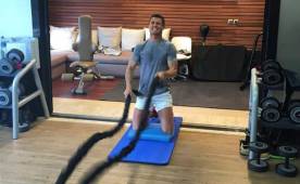 Cristiao Ronaldo trabaja duro para llegar al cien por ciento. Foto tomada del Instagram de Cristiano.