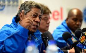 Ramón Maradiaga cuando fue presentado como nuevo seleccionador de El Salvador.