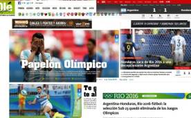 La Albiceleste empató 1-1 contra Honduras y la elimina del grupo D lo que es considerado como un 'papelón olímpico'.