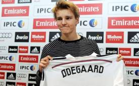 Martin Odegaard de 16 años fue presentado hace dos semanas en el Real Madrid.