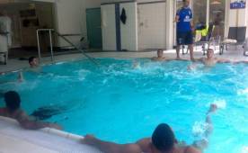 Los jugadores brasileños sub20 en su recuperación para el duelo ante Honduras.