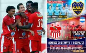 Así promocionan el duelo entre el Vida de La Ceiba y el Boca Juniors de Houston, Estados Unidos.