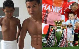 ¿Qué tan parecidos son? Cristiano Ronaldo y Rooney aparecen en la lista con hijos que son idénticos a ellos.