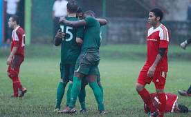 Carlos Lanza anotó el gol del triunfo para el Juticalpa en Santa Cruz de Yojoa. FOTO Wendell Escoto