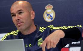 Zidane durante la conferencia de prensa de este viernes. Foto EFE