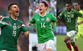 Oribe Peralta, Chicharito Hernández y Tecatito Corona.