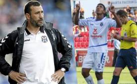 Raúl Agné, técnico del Tenerife, expresó que Anthony Lozano tiene mucho potencial y le falta por mejorar.