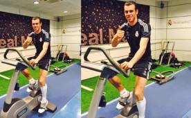 Gareth Bale realiza trabajos de gimnasio para acelerar su recuperación.
