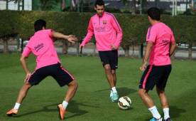 Sergio Busquets se reintegra poco a poco a los trabajos del grupo. (Foto: Agencia/ARCHIVO)