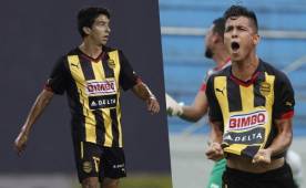 Bruno Foliados y Gerson Rodas entrenan a tope para ganarse el puesto que deja Javier Portillo, expulsado injustamente ante Marathón en la ida de repechaje. Foto DIEZ