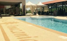 Una vista panorámica del hotel donde se concentrará Honduras en Guayana.