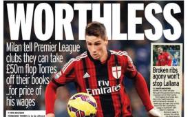 La portada del tabloide inglés donde critican al Niño Torres.