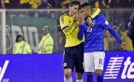 James aconsejaba a Neymar tras problema con los colombianos.