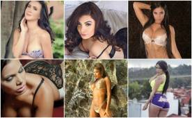 Duelo de bellezas mexicanas y costarricenses previo al importante duelo eliminatorio de sus selecciones.