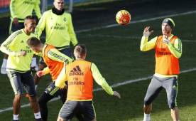 Sergio Ramos durante el entrenamiento con el Real Madrid. Foto EFE