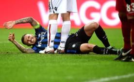 Mauro Icardi tuvo que salir muy temprano en el compromiso ante Bolognia.