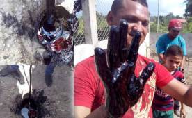 El líquido encontrado en El Progreso, no era petróleo, sino aceite quemado.