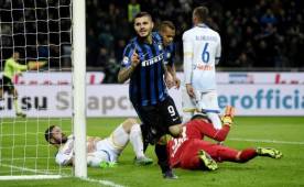 Mauro Icardi festejó un doblete en la jornada de este domingo con el Inter. Foto AFP.