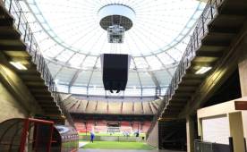 El techo del estadio del BC Place está abierto desde temprano, esto provoca un ambiente más frío.