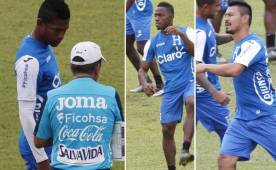 Jorge Luis Pinto se reunió con Carlo Costly antes de iniciar los trabajos en el estadio Yankel Rosenthal.